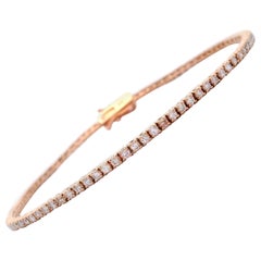 Alexander Beverly Hills Bracelet tennis en or rose 14 carats et diamants 1,24 carat