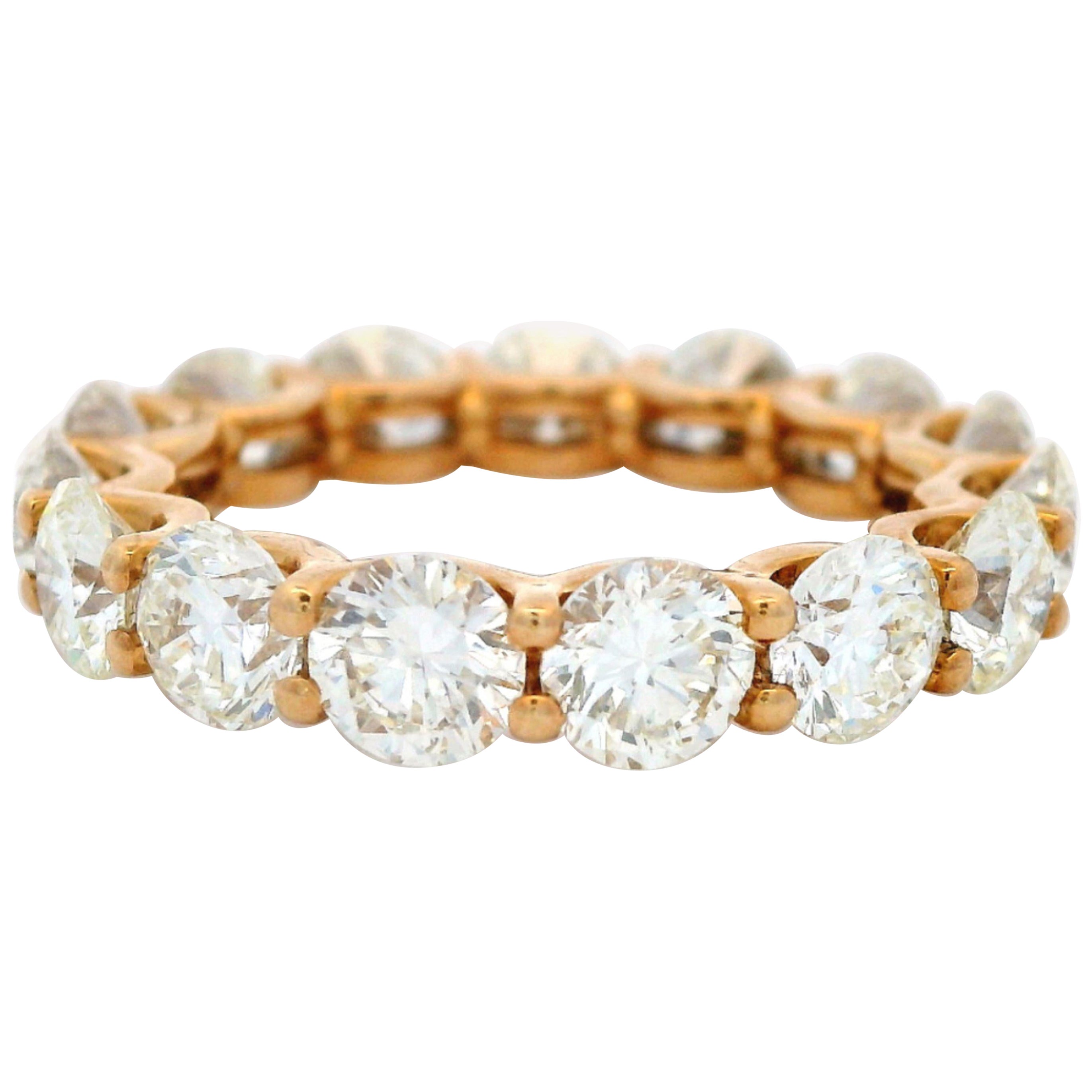 Alexander Beverly Hills 4.75ct Round Diamond Eternity Band 18k Yellow Gold 5.50
