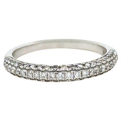 Bespoke 18 Carat White Gold Half Eternity Ring 0.44 Carat