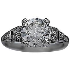1.81 Carat Diamond Platinum Engagement Ring
