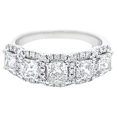 Alexander Beverly Hills 1.64ct Cushion Diamond Half Eternity Band with Halo 18k