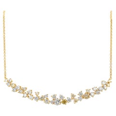 Alexander Beverly Hills 4.25cat White & Yellow Diamond Pendant Necklace 18k