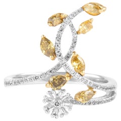 0.84ctt Multi Diamond Cluster Ring 18k Two Tone