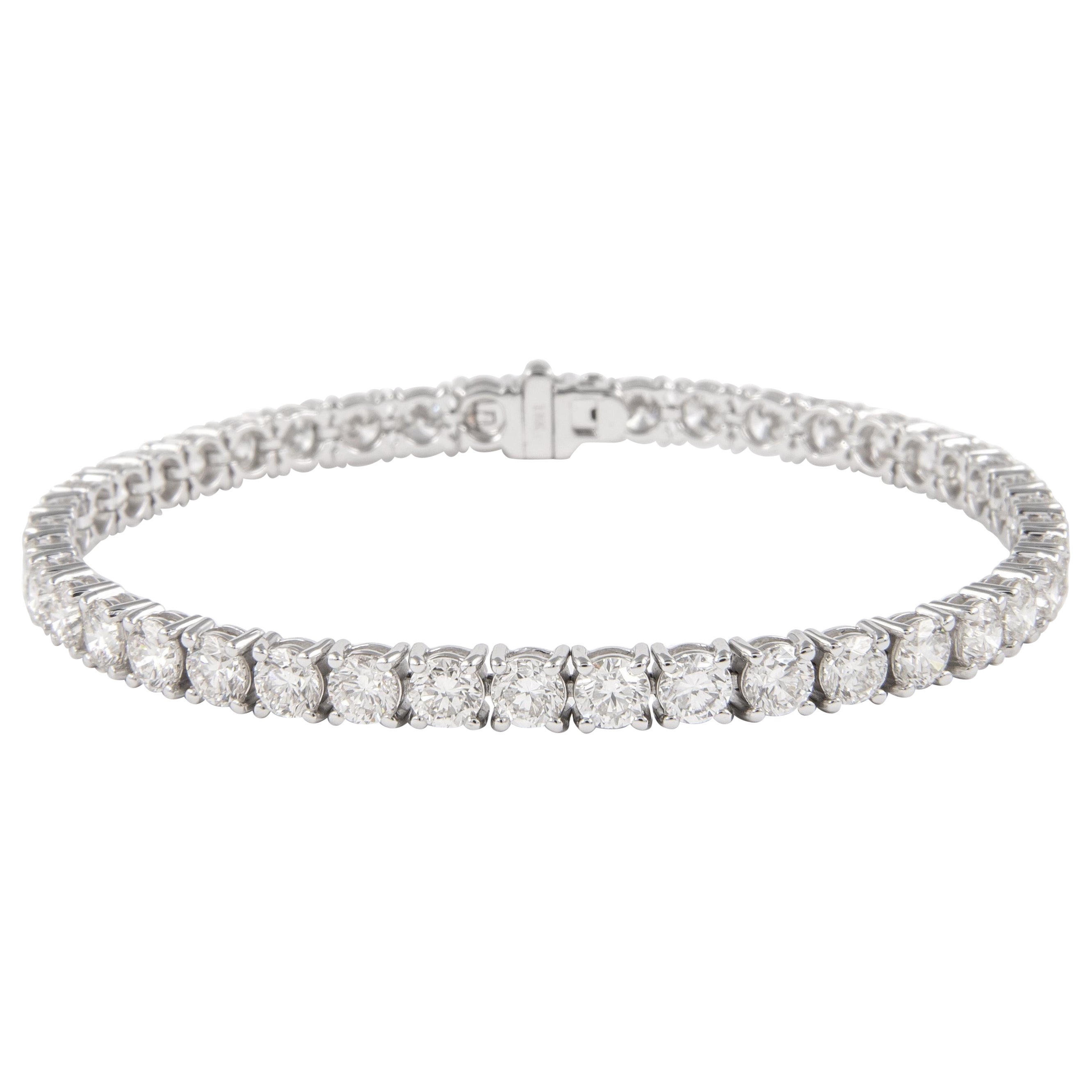 Alexander Beverly Hills - Bracciale tennis con diamanti da 9,74 carati - Oro bianco 18 carati