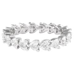Alexander of Beverly Hills 2.14ct Herz Diamant D-F VVS Eternity Band Platin 5.75