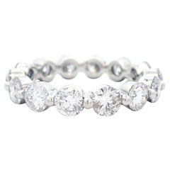 Alexander Beverly Hills 3.34ct Round Eternity Band 18k White Gold s.6.50