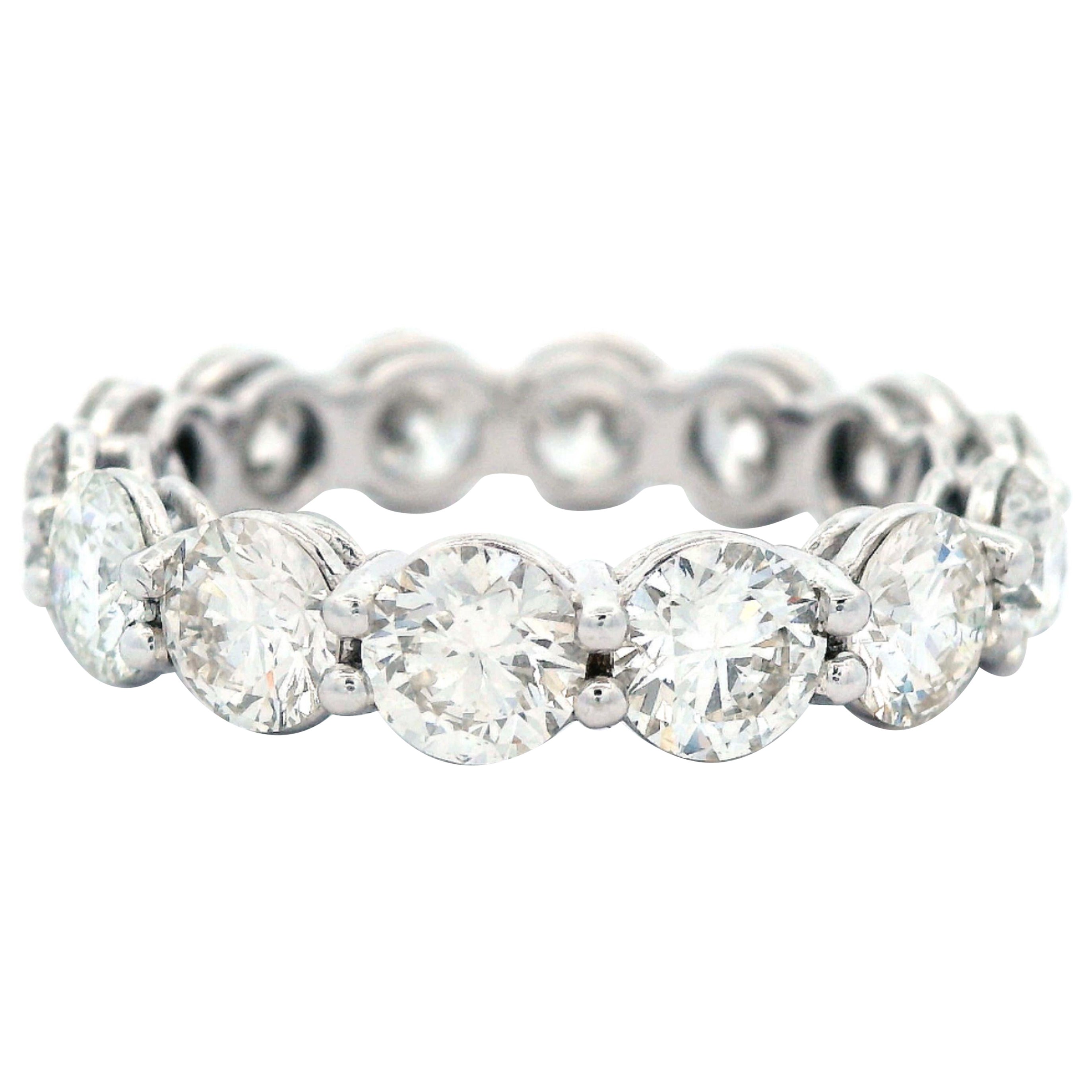 Alexander Beverly Hills 4.86ct Round Eternity Band 18k White Gold s.7.25