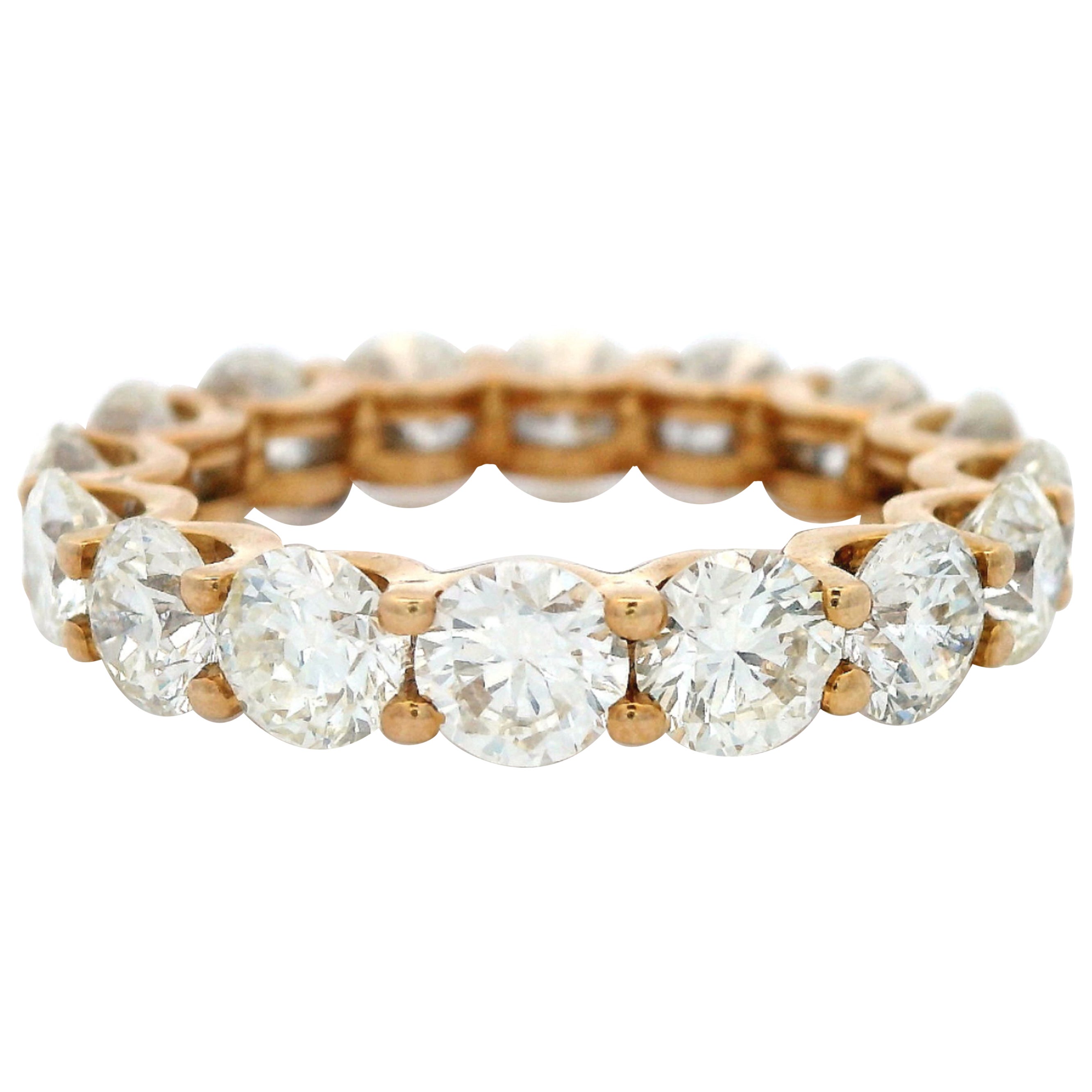 Alexander Beverly Hills 4.93ct Round Diamond Eternity Band 18k Yellow Gold 5.50