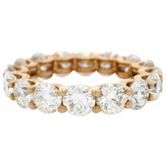 Alexander Beverly Hills 4.93ct Round Diamond Eternity Band 18k Yellow Gold 5.50