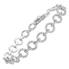 Alexander Beverly Hills 1.72 Diamond O Link Bracelet 18k White Gold