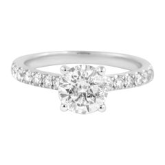 1,13 Karat Runder Brillant Diamantring 18 Karat Weißgold