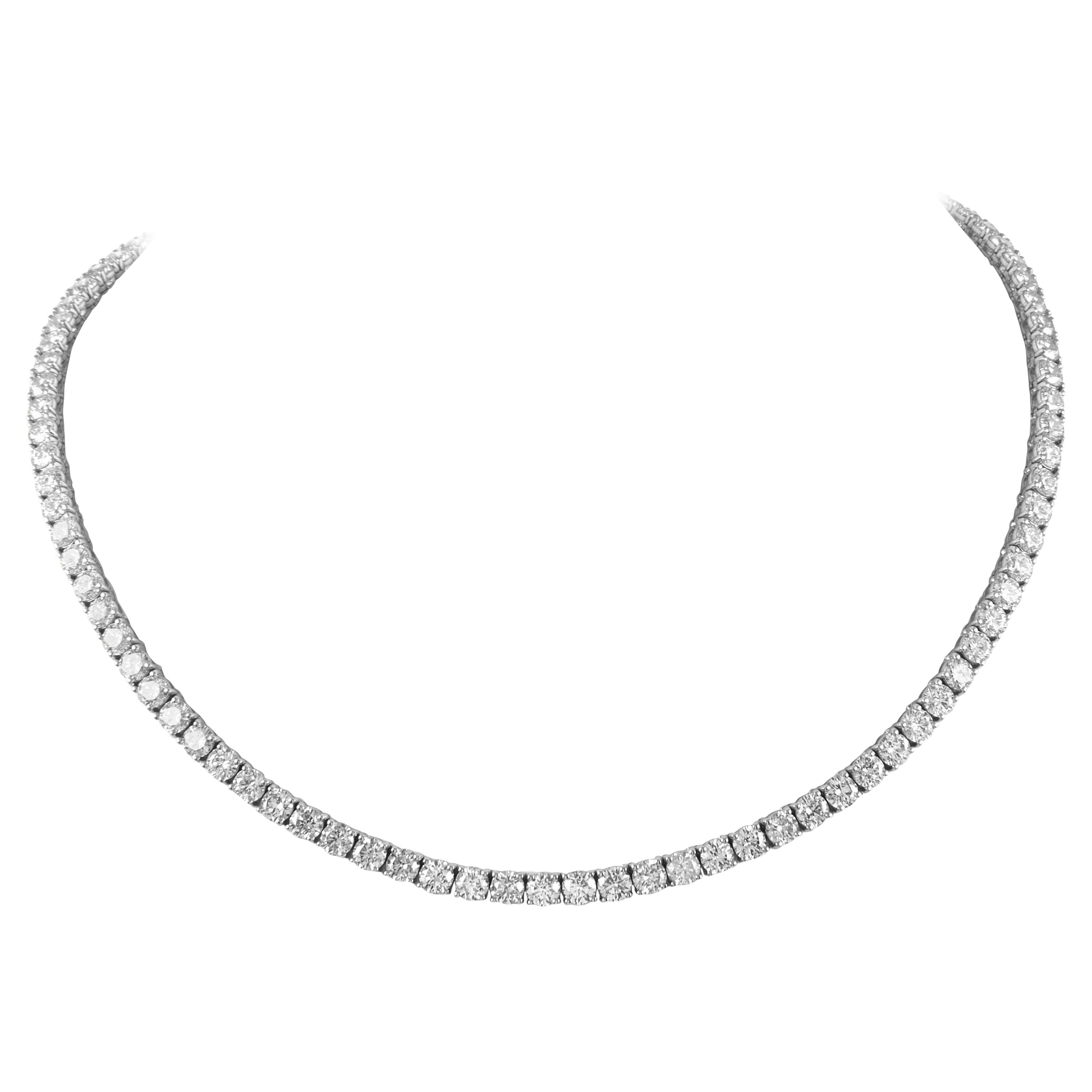Alexander Beverly Hills - Collana Tennis con diamanti da 23,61 carati in oro bianco 18 carati da 16 pollici