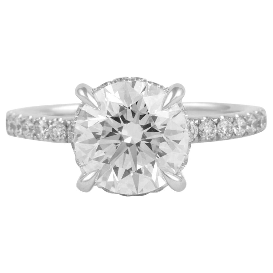 Alexander Beverly Hills GIA 2.03ct F VVS2 Round Diamond Ring 18k