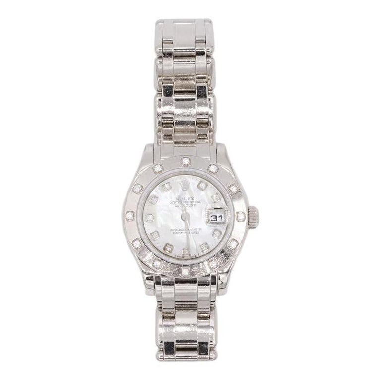 White Gold Rolex Pearlmaster  80319