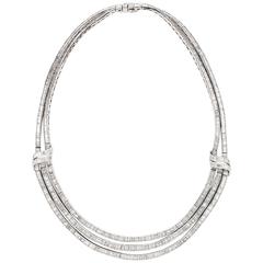 Sophia D. Diamond Platinum Swag Necklace 7