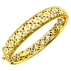 Roberto Coin Armreif aus 18 Karat Gelbgold mit 0,80 Karat Diamanten