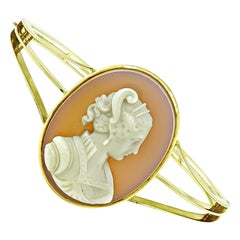 Vintage Gold Kamee Armreif