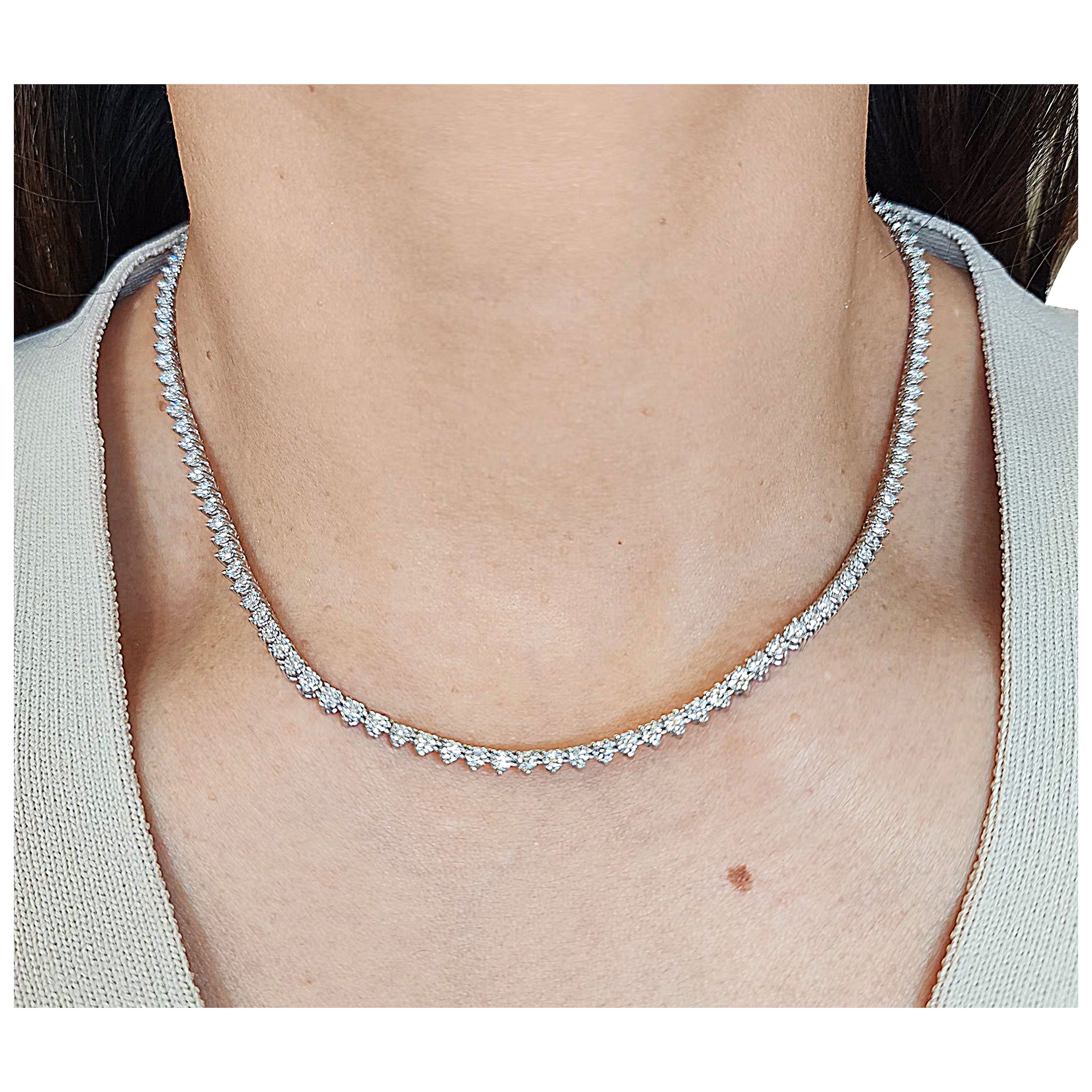 5.41 ct Diamond Tennis Necklace