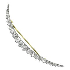 Victorian Bailey Banks and Biddle 3.50ct Diamond Crescent Pin