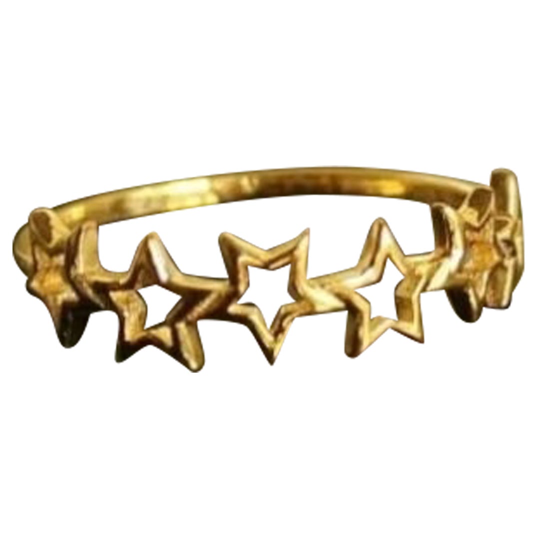 Anillo de oro macizo de 14 quilates Estrella Eternidad Anillo Estrella Celeste Anillo de pedida de diseño. en venta