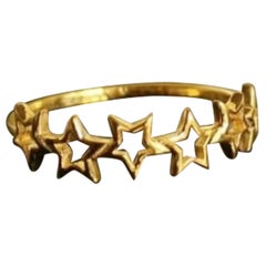 14k Solid Gold Star Eternity Ring Celestial Star Ring Designer Proposal Ring.