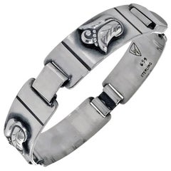1950 Rare Laurence Foss Georg Jensen Designer Sterling Silver Bracelet