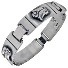 1950 Rare Laurence Foss Georg Jensen Designer Sterling Silver Bracelet 8