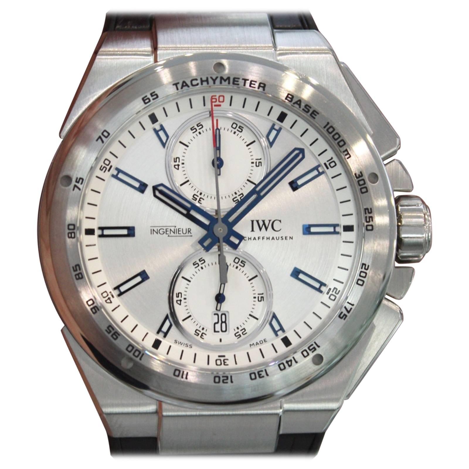 IWC Ingenieur Stainless Steel Chronograph Racer Automatic Wristwatch