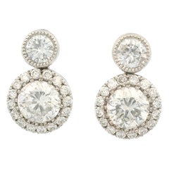 1.95 Carats diamond earrings