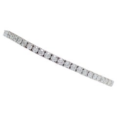 G/H Color SI Claridad 7,82 Quilates Diamantes, Pulsera de Tenis de Oro Blanco de 18 Kilates.