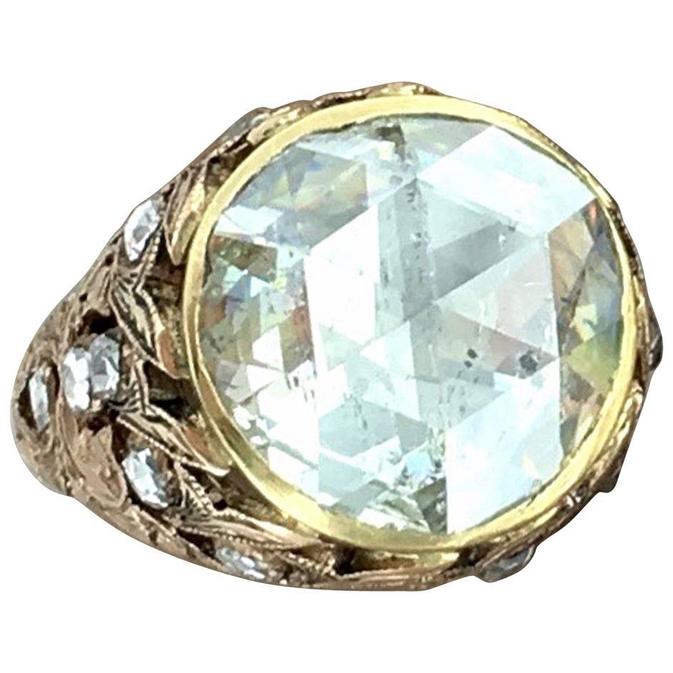 Armenian Rose cut Diamond Gold Ring