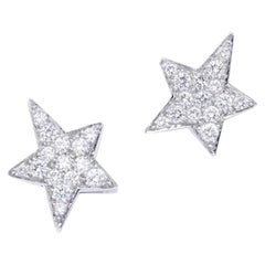 Star Diamond White Gold Earrings
