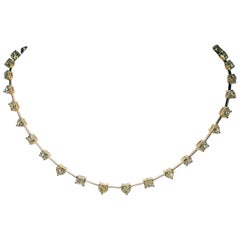 Collana di diamanti gialli a forma di mix da 15,90 carati Nature, in oro giallo da 18 carati.