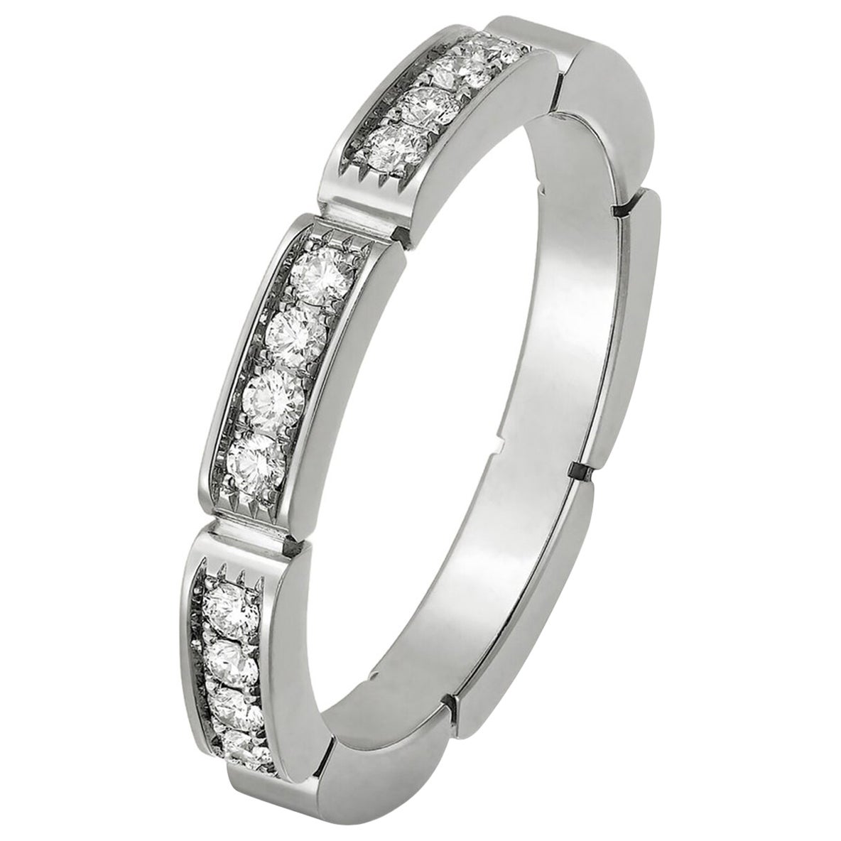 Cartier Maillon Panthere Wedding Band 0.15ct Brilliant-Cut Diamonds 18K Gold