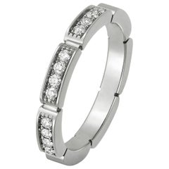 Cartier Maillon Panthere Wedding Band 0.15ct Brilliant-Cut Diamonds 18K Gold
