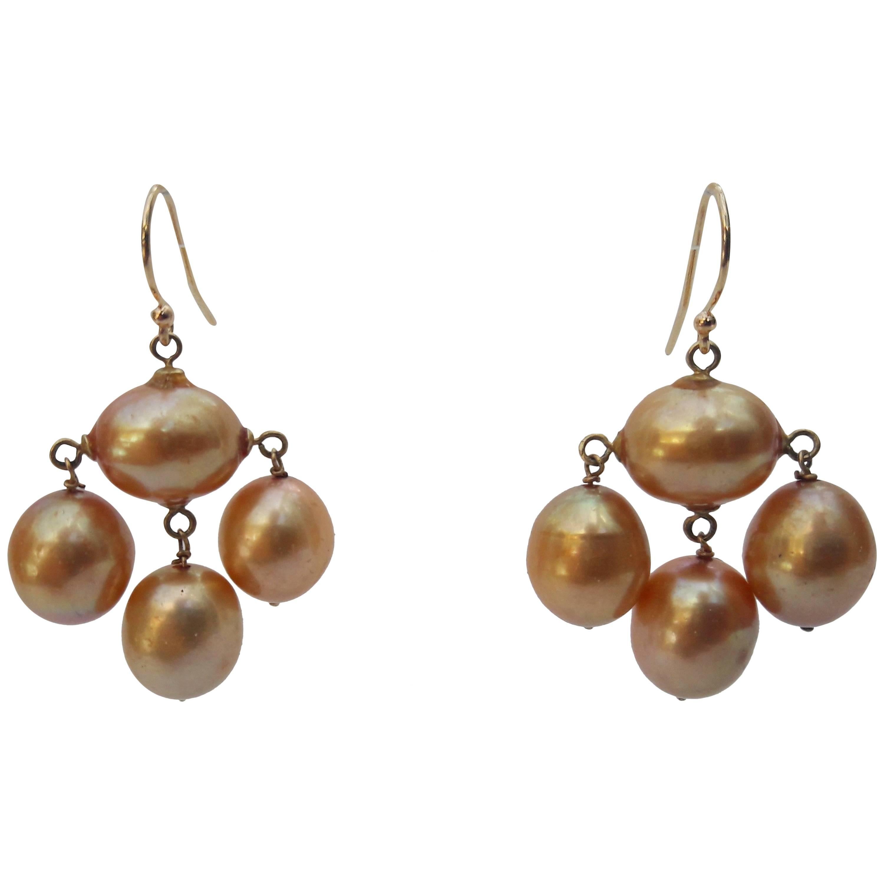 Marina J. Baroque Pearl Gold Earrings