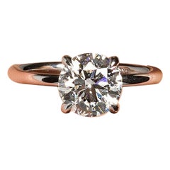 2 CT Round Moissanite 14k Gold  Ring Thin Engagement Ring Gift For Her