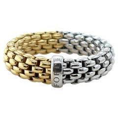 Fope Flex'it Ring 18 Karat White and Yellow Gold