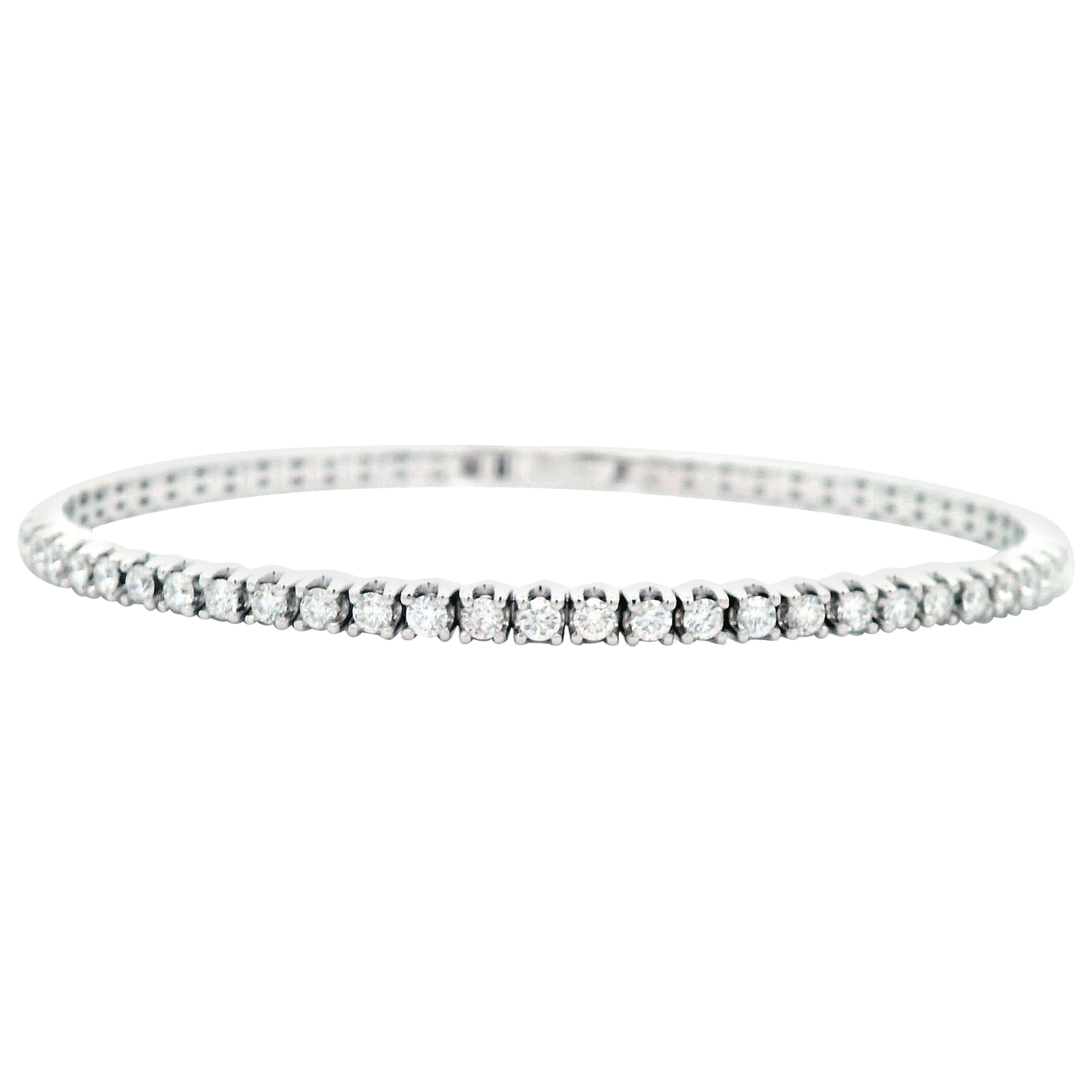 Alexander Beverly Hills 2.38ct Diamond Flexible Tennis Bangle Bracelet Gold