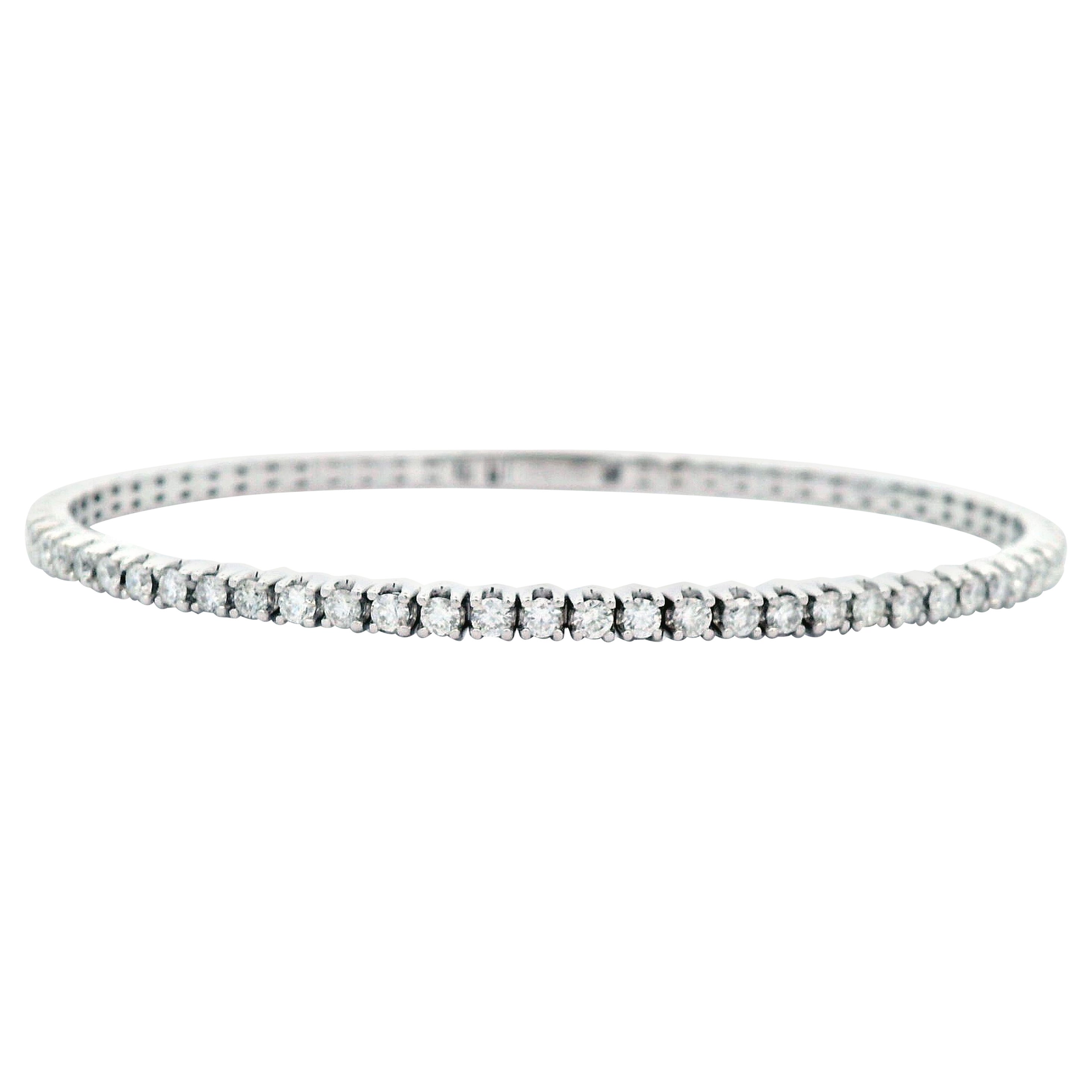 Alexander Beverly Hills 2.33ct Diamond Flexible Tennis Bangle Bracelet Gold