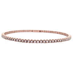 Alexander Beverly Hills Bracciale Tennis Flessibile con Diamante 1,85ct Oro Rosa
