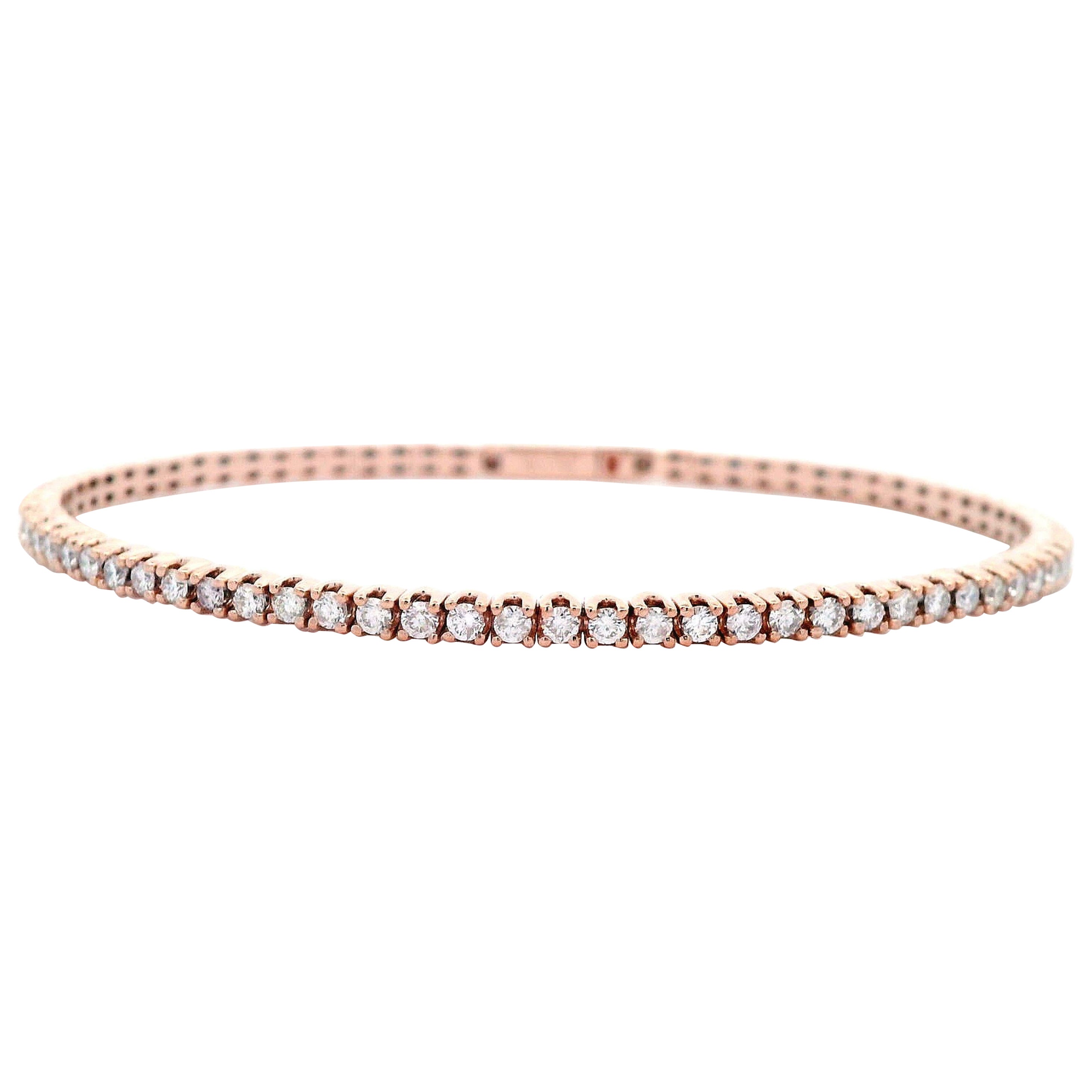 Alexander Beverly Hills Bracciale Tennis Flessibile con Diamante 1,85ct Oro Rosa