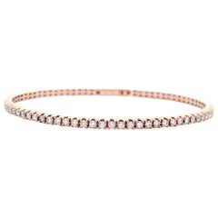 Alexander Beverly Hills Bracciale Tennis Flessibile con Diamante 1,85ct Oro Rosa