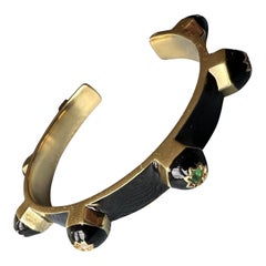 Chakra Enamel Bangle Bracelet White Diamond Emerald Ruby Sapphire