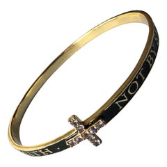 Tansanit Cross Emaille-Armreif Armband Paul Das Apostle-Zitat