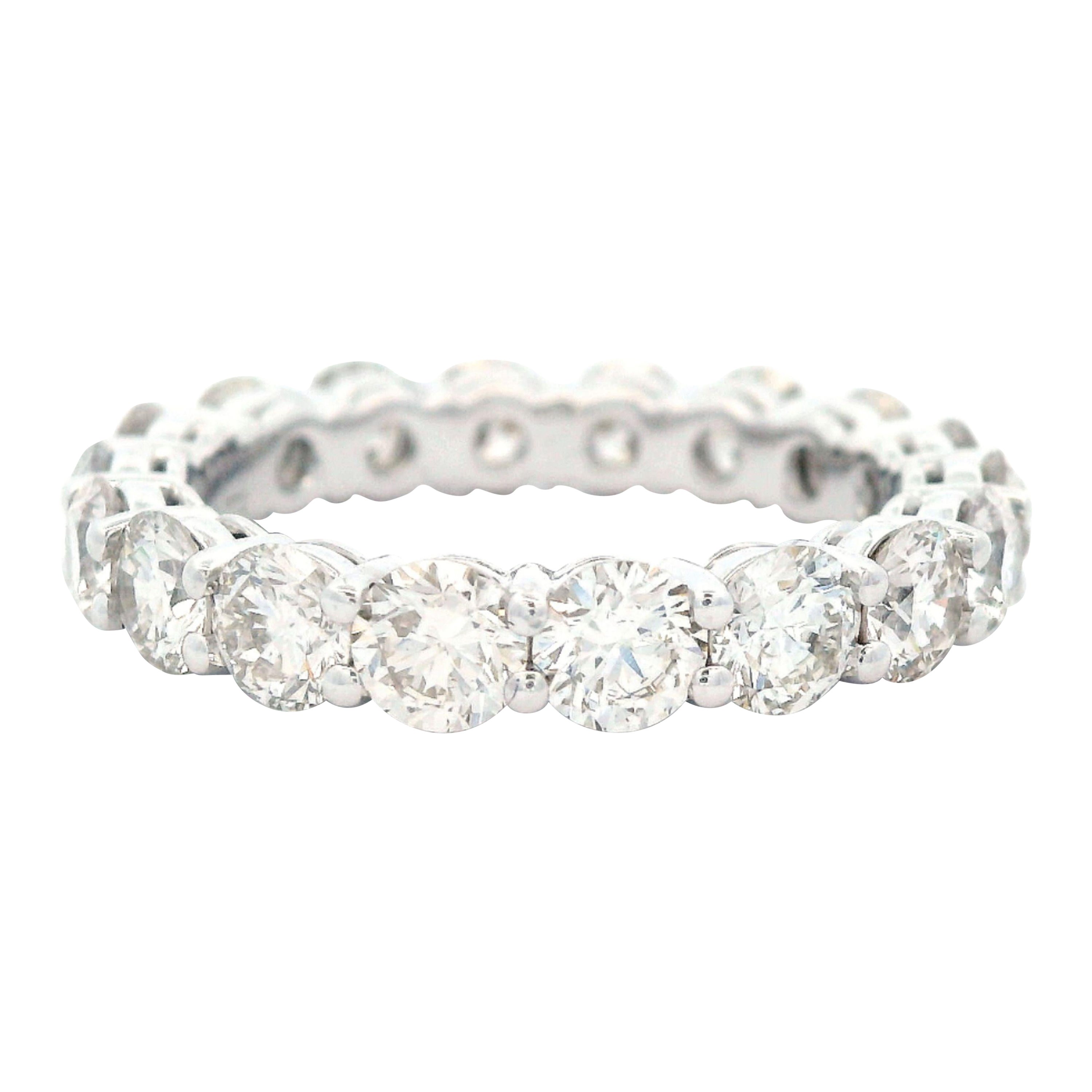 Alexander Beverly Hills 3.52ct Round Eternity Band 18k White Gold s.5.75