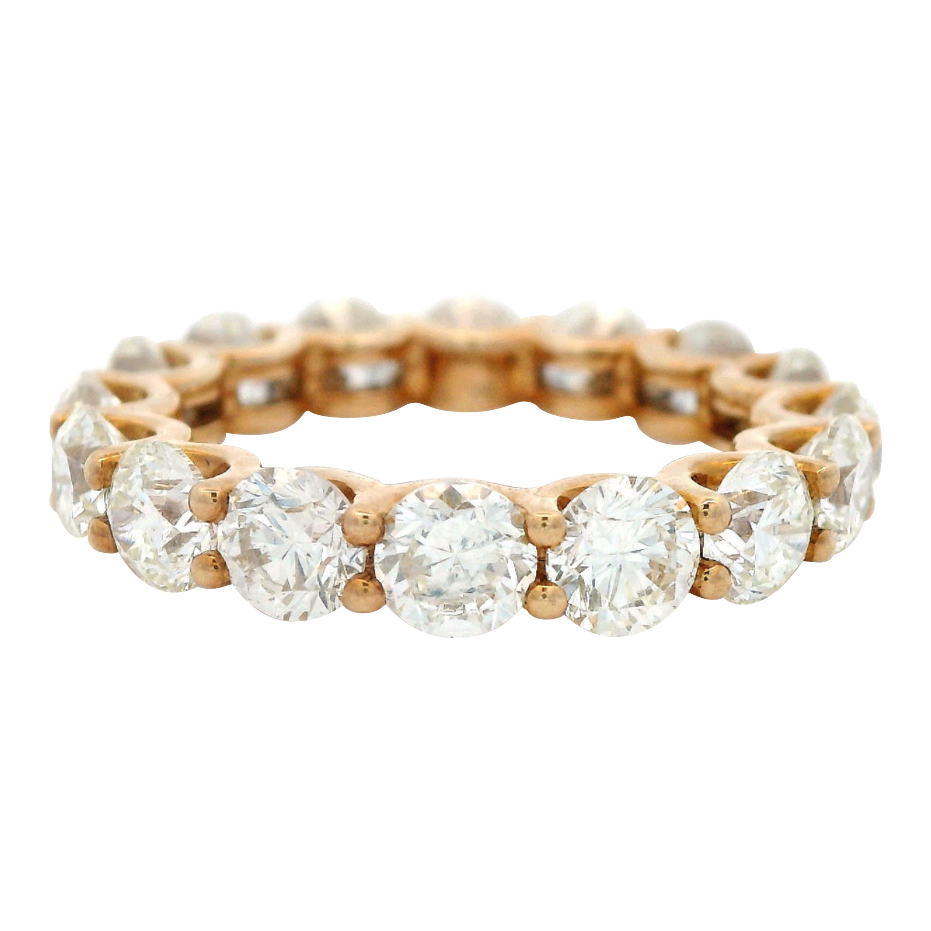 Alexander Beverly Hills 4.86ct Round Diamond Eternity Band 18k Yellow Gold 5.50