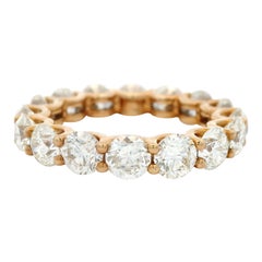 Alexander Beverly Hills 4.86ct Round Diamond Eternity Band 18k Yellow Gold 5.50
