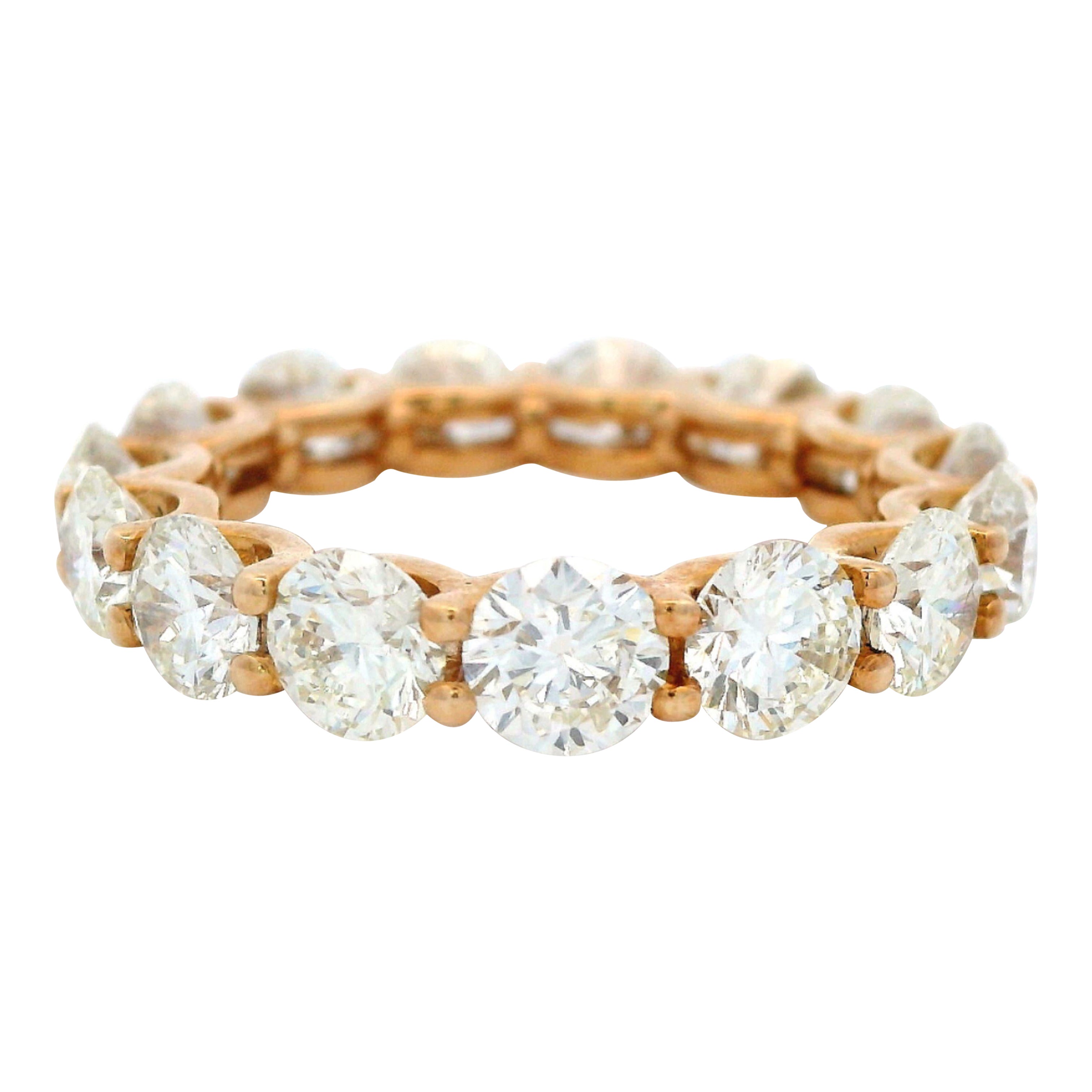 Alexander Beverly Hills 4.75ct Round Diamond Eternity Band 18k Yellow Gold 5.50