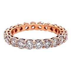 Alexander Beverly Hills 2.18ct Round Diamond Eternity Band Rose Gold 5.75
